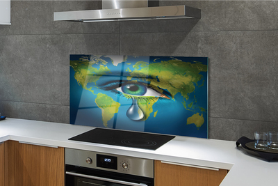 Zidna obloga za kuhinju Zemljevid iz oči solze