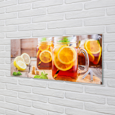Zidna obloga za kuhinju Tea slamice hladno citrusov