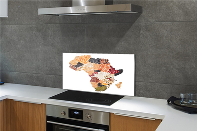 Zidna obloga za kuhinju Začimbe zemljevid