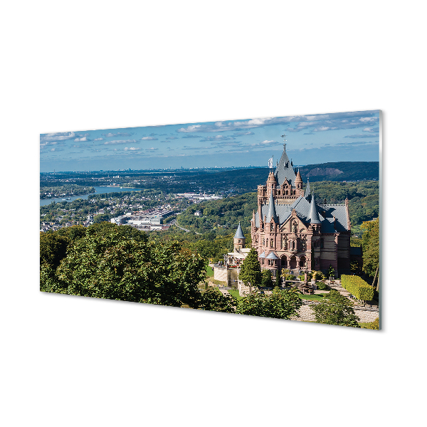 Stenska plošča za kuhinjo Nemčija panorama mestnega gradu