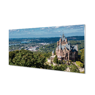 Stenska plošča za kuhinjo Nemčija panorama mestnega gradu