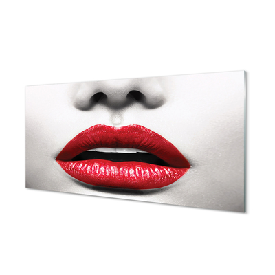 Zidna obloga za kuhinju Rdeče ustnice nos ženska