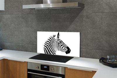 Stenska plošča za kuhinjo Slika zebra