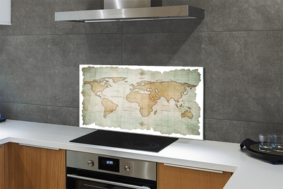 Stenska plošča za kuhinjo Zemljevid