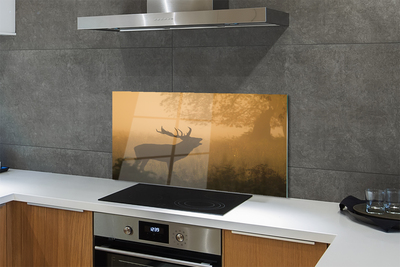 Stenska plošča za kuhinjo Deer sunrise