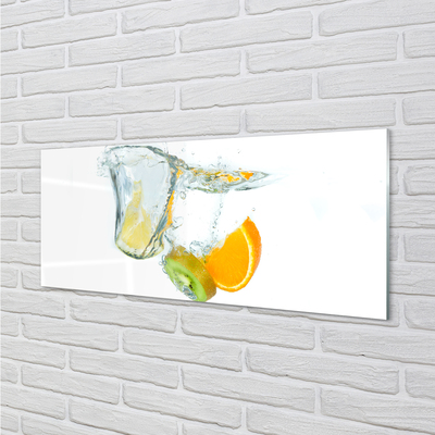 Zidna obloga za kuhinju Voda kiwi oranžna