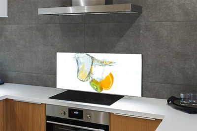 Zidna obloga za kuhinju Voda kiwi oranžna
