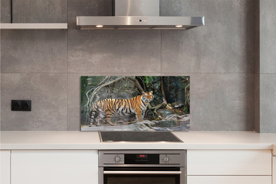 Stenska plošča za kuhinjo Tiger jungle