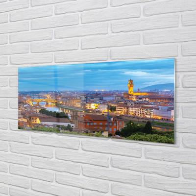 Stenska plošča za kuhinjo Italija sunset panorama