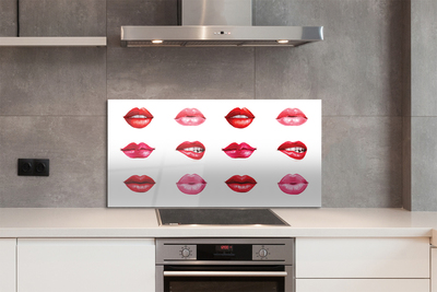Zidna obloga za kuhinju Rdeče in roza ustnice