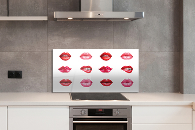 Zidna obloga za kuhinju Rdeče in roza ustnice