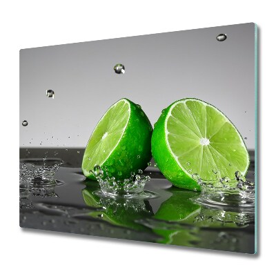 Steklena podloga za rezanje Lime vode