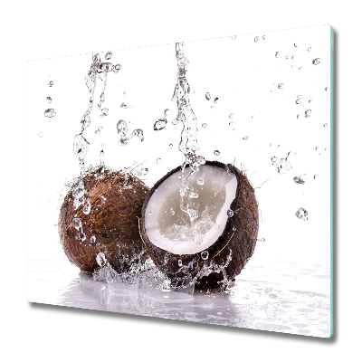 Steklena podloga za rezanje In kokosova voda
