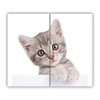 Steklena podloga za rezanje Siva mačka