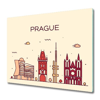 Steklena podloga za rezanje Praga stavbe