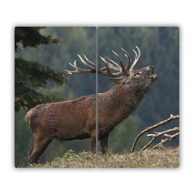 Steklena podloga za rezanje Deer na hribu