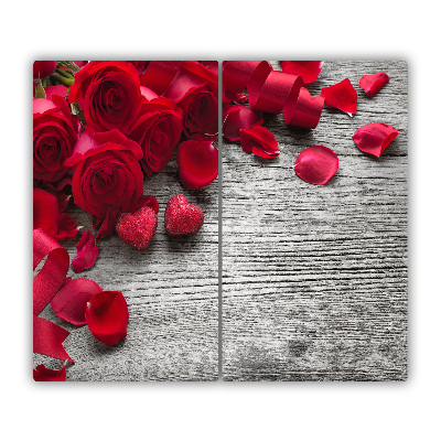 Steklena podloga za rezanje Rdeče vrtnice