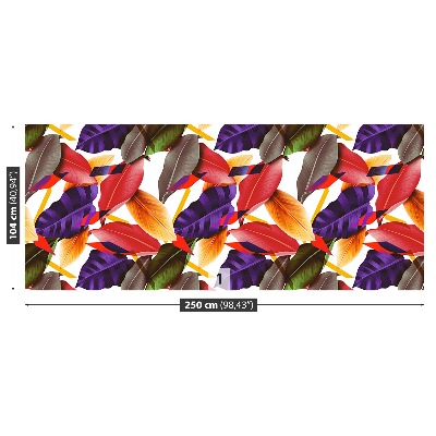 Stenska fototapeta Listi in cvetovi