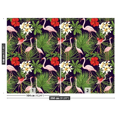 Stenska fototapeta Flamingov rastline