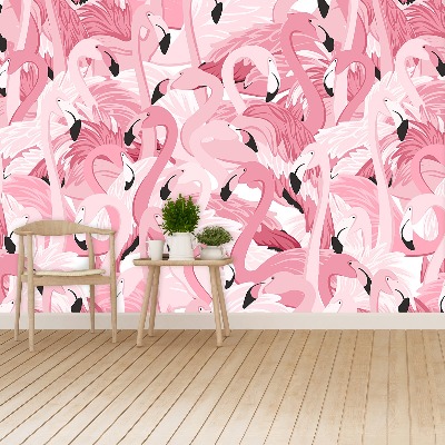 Stenska fototapeta Roza flamingov