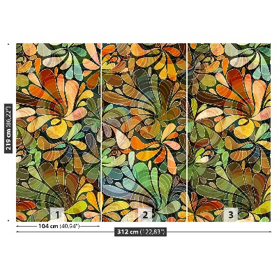 Stenska fototapeta Cvetličnih vzorcev
