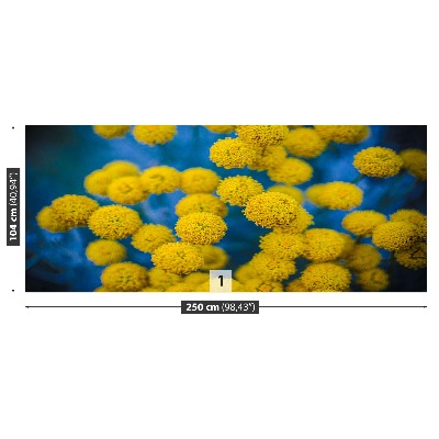 Stenska fototapeta Rumenimi cvetovi