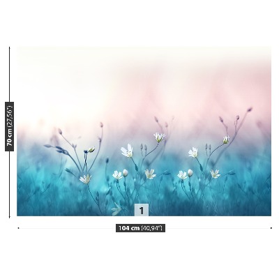 Stenska fototapeta Wildflowers bela