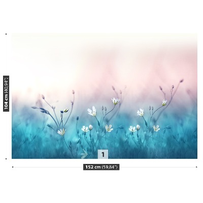 Stenska fototapeta Wildflowers bela