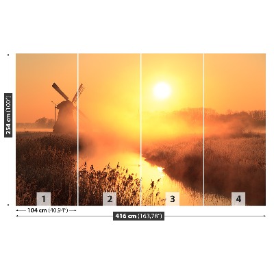 Stenska fototapeta Sonce windmill