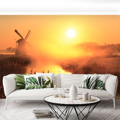 Stenska fototapeta Sonce windmill