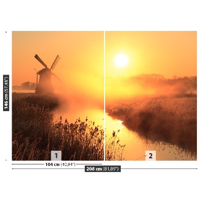 Stenska fototapeta Sonce windmill