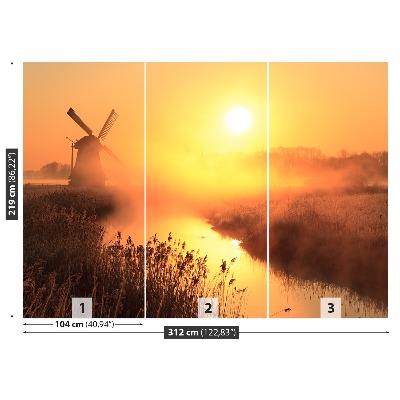 Stenska fototapeta Sonce windmill