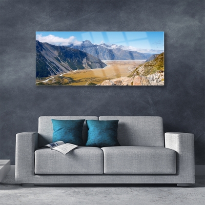Slika na akrilnem steklu Mountain valley landscape