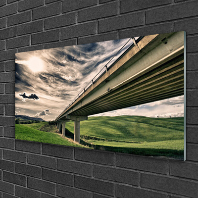Slika na akrilnem steklu Dolina avtoceste most