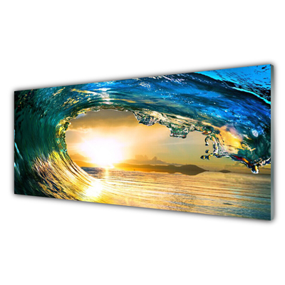 Slika na akrilnem steklu Wave narava sea west