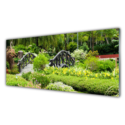 Slika na akrilnem steklu Narava botanični vrt bridge