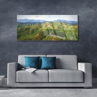 Slika na akrilnem steklu Great wall mountain landscape
