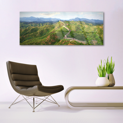 Slika na akrilnem steklu Great wall mountain landscape