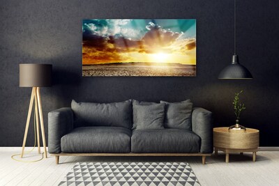 Slika na akrilnem steklu Sun desert landscape