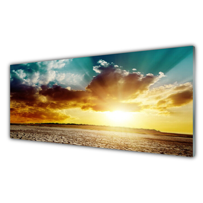 Slika na akrilnem steklu Sun desert landscape