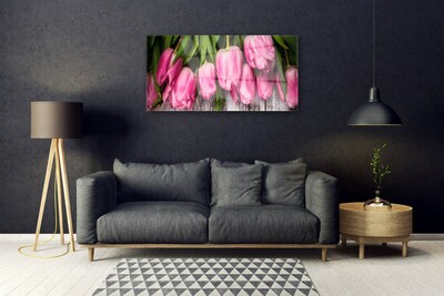 Slika na akrilnem steklu Tulipani na wall