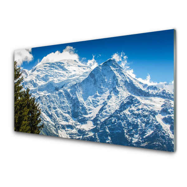 Slika na akrilnem steklu Mountain tree landscape