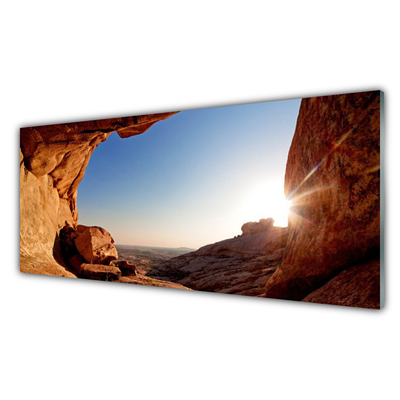 Slika na akrilnem steklu Sun rock landscape