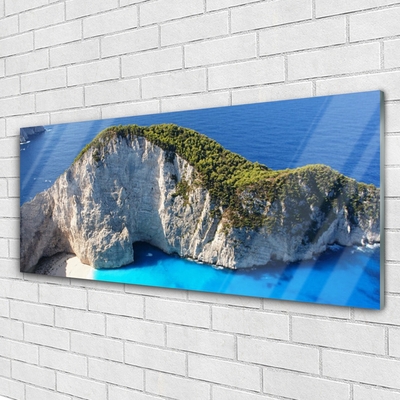 Slika na akrilnem steklu Morje landscape rocks
