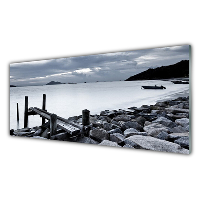 Slika na akrilnem steklu Plaža stones landscape
