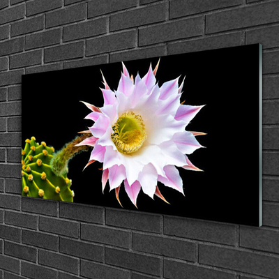 Slika na akrilnem steklu Flower na wall