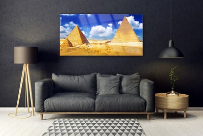 Slika na akrilnem steklu Piramide desert landscape