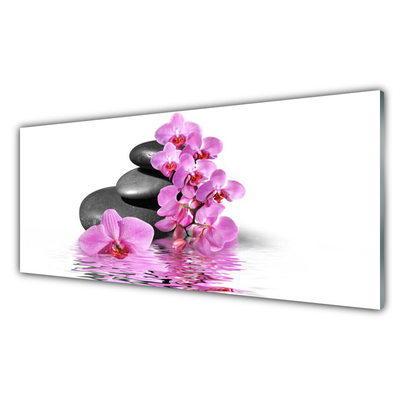 Slika na akrilnem steklu Beautiful flower stones