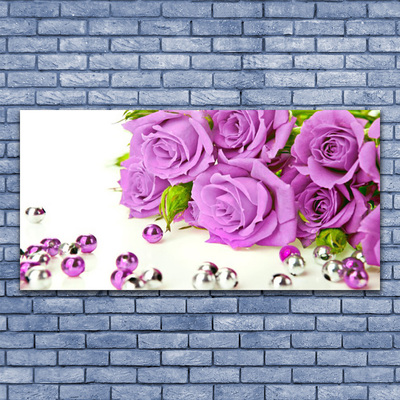 Slika na akrilnem steklu Vrtnice cvetje