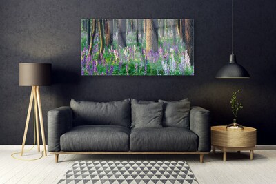 Slika na akrilnem steklu Forest rože narava